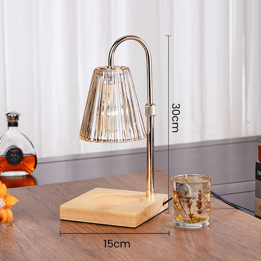 Contemporary Nordic Brown Glass Bedroom Candle Warmer Lamp