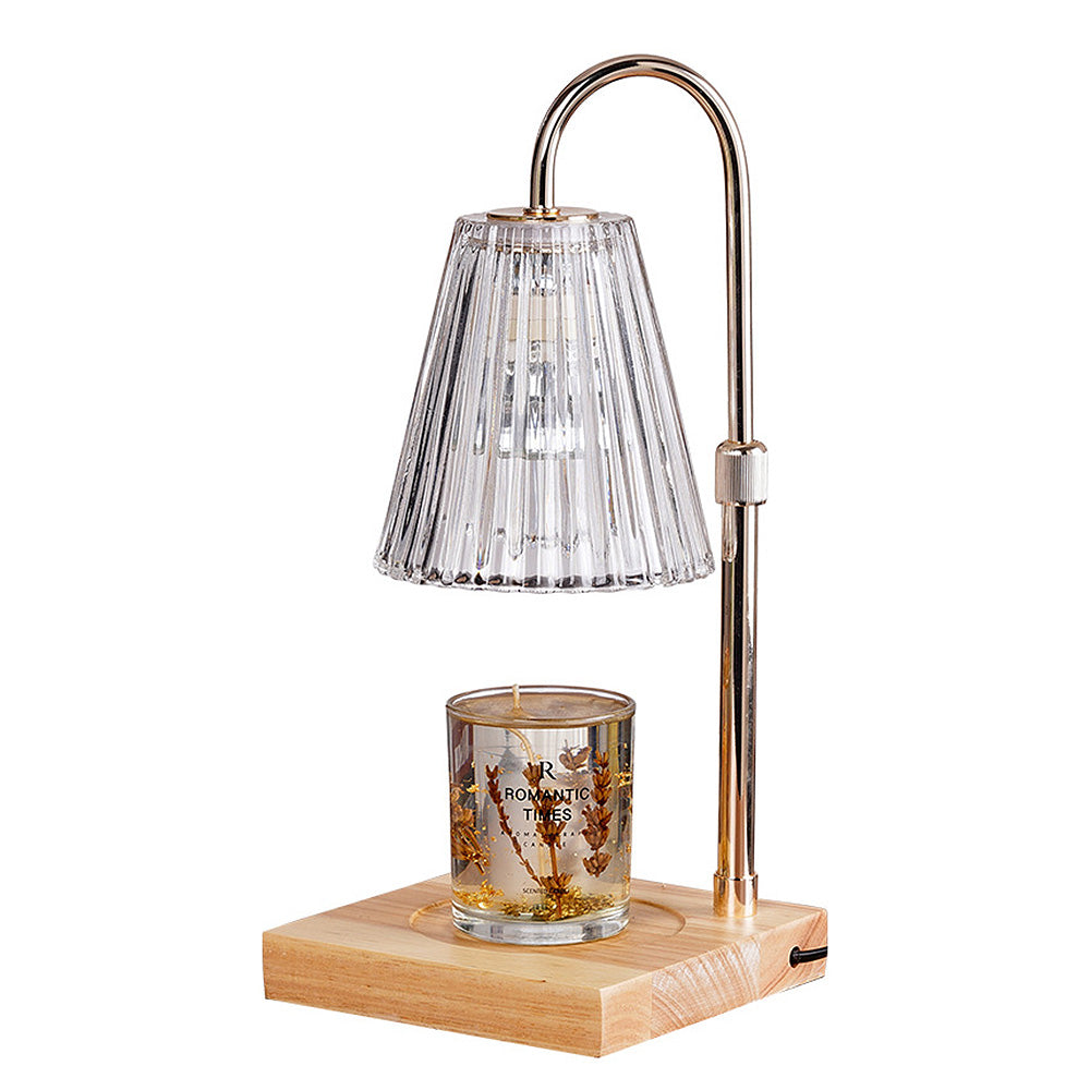 Contemporary Nordic Brown Glass Bedroom Candle Warmer Lamp