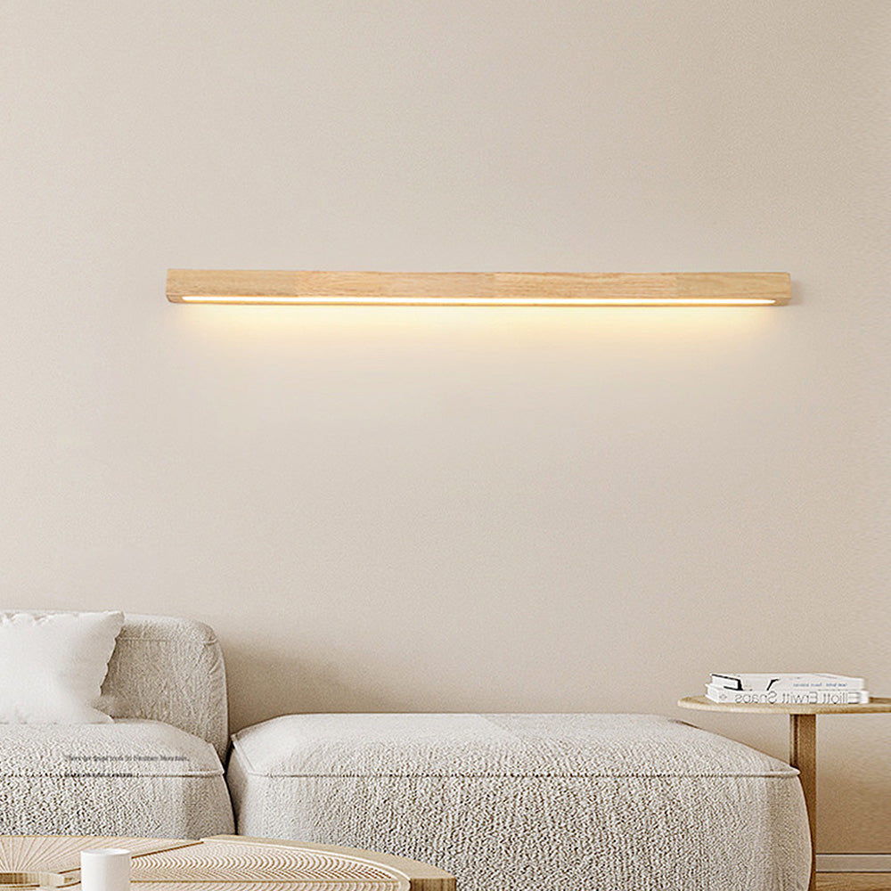 wood bathroom wall light, mirror wall light, LED bathroom lighting, natural wood sconce, minimalist wall light, wooden vanity light, modern bathroom fixture, bathroom light with mirror, cozy bathroom lighting, hardwired wood light, acrylic wall lamp, warm tone lighting, rustic bathroom wall light, functional bathroom sconce, CE certified wall light