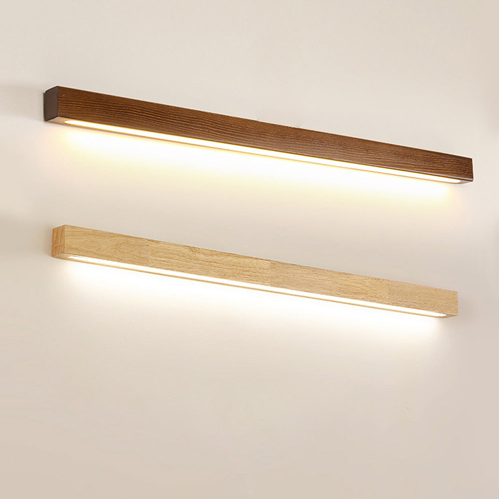 Wood Simple Mirror Bathroom Wall Lighting