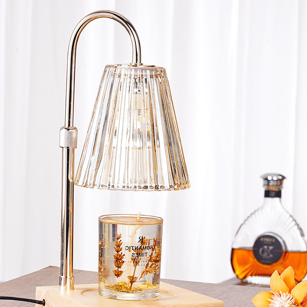 Contemporary Nordic Brown Glass Bedroom Candle Warmer Lamp