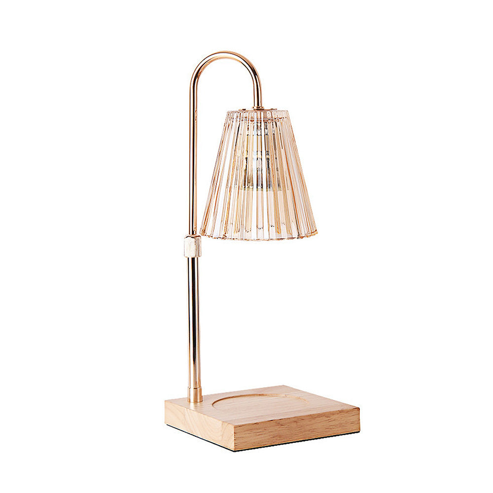 Contemporary Nordic Brown Glass Bedroom Candle Warmer Lamp