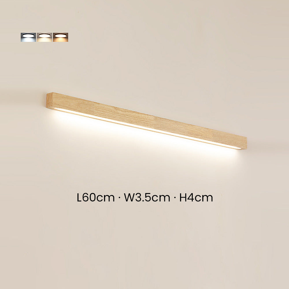 Wood Simple Mirror Bathroom Wall Lighting