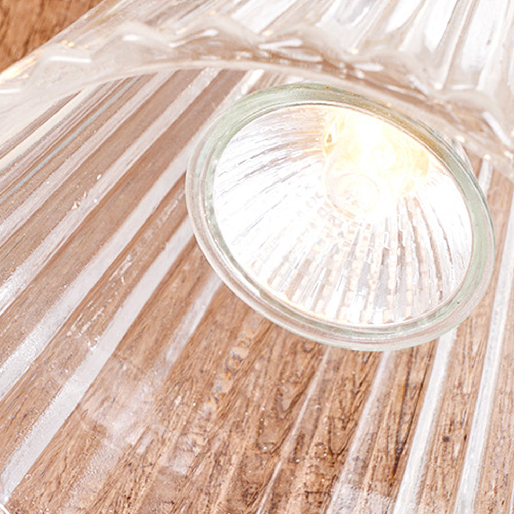 Contemporary Nordic Brown Glass Bedroom Candle Warmer Lamp
