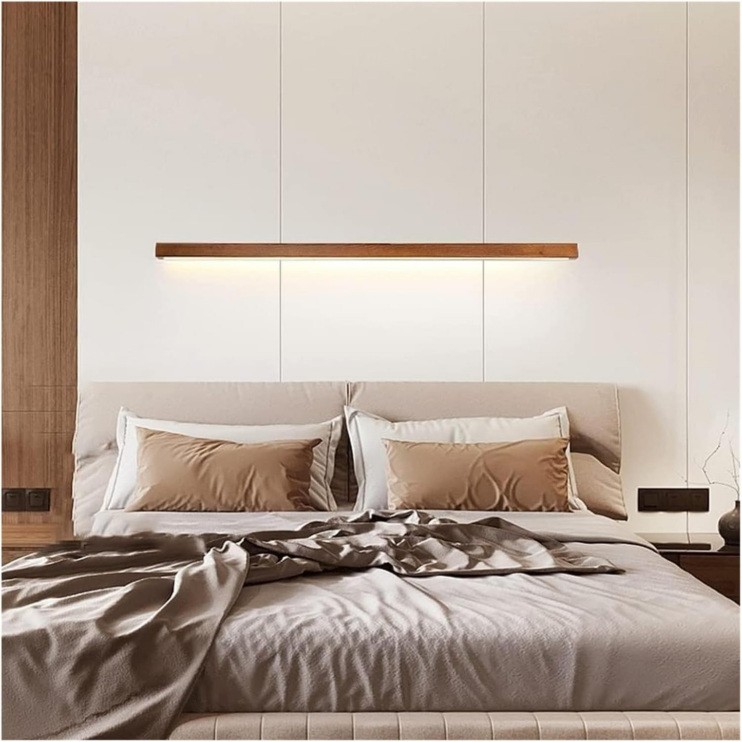 Wood Simple Mirror Bathroom Wall Lighting