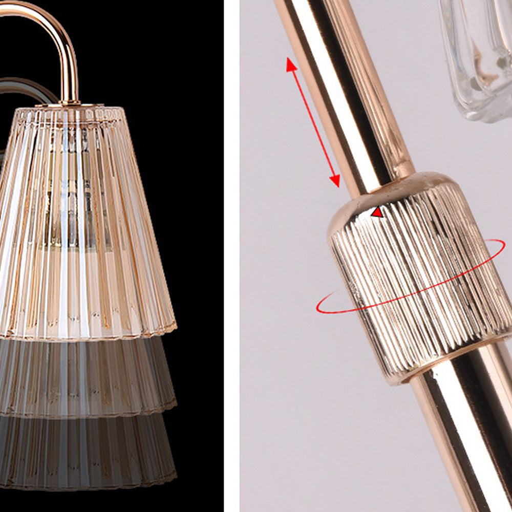 Contemporary Nordic Brown Glass Bedroom Candle Warmer Lamp
