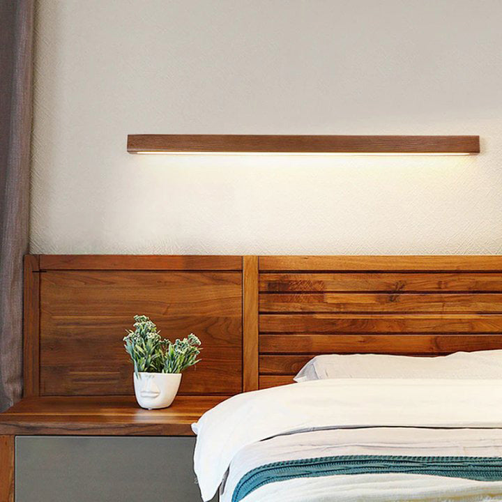 Wood Simple Mirror Bathroom Wall Lighting