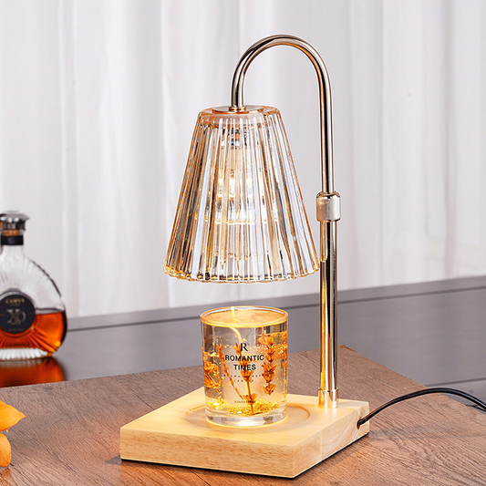 nordic candle warmer, brown glass lamp, bedroom wax warmer, flameless candle lamp, dimmable candle warmer, candle warmer with timer, modern wax warmer, electric candle lamp, safe candle alternative, stylish home decor lamp, GU10 bulb warmer, CE certified candle lamp, eco-friendly wax warmer, adjustable brightness lamp, contemporary candle warmer