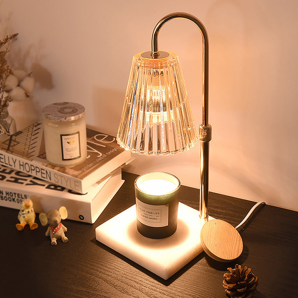 nordic candle warmer, brown glass lamp, bedroom wax warmer, flameless candle lamp, dimmable candle warmer, candle warmer with timer, modern wax warmer, electric candle lamp, safe candle alternative, stylish home decor lamp, GU10 bulb warmer, CE certified candle lamp, eco-friendly wax warmer, adjustable brightness lamp, contemporary candle warmer