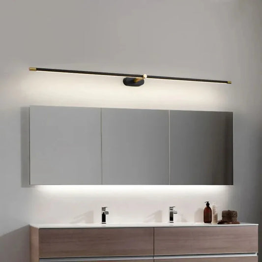 modern bathroom wall light, minimalist bathroom wall light, metal wall sconce bathroom, modern wall sconce light, bathroom vanity wall light, black metal bathroom light, contemporary bathroom lighting fixture, wall mounted bathroom light, minimalist wall sconce, modern wall light fixture, sleek bathroom wall lamp, industrial bathroom wall light, LED wall light for bathroom, modern black wall sconce, stylish bathroom light fixture