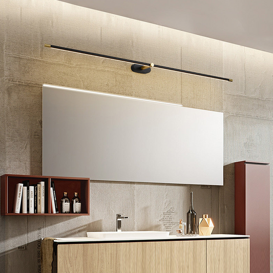 bathroom wall light, minimalist wall light, modern bathroom lighting, LED vanity light, long wall lamp, contemporary wall fixture, hardwired wall sconce, acrylic wall light, sleek bathroom light, modern vanity wall lamp, minimalist LED light, linear bathroom lighting, dry location wall light, modern hardware sconce, elegant wall light fixture