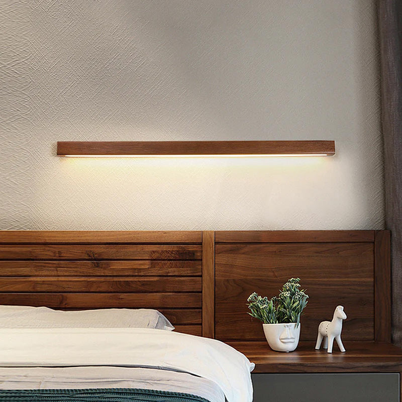 wood bathroom wall light, mirror wall light, LED bathroom lighting, natural wood sconce, minimalist wall light, wooden vanity light, modern bathroom fixture, bathroom light with mirror, cozy bathroom lighting, hardwired wood light, acrylic wall lamp, warm tone lighting, rustic bathroom wall light, functional bathroom sconce, CE certified wall light