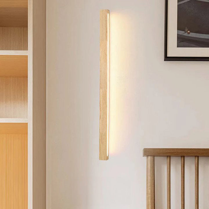 wood bathroom wall light, mirror wall light, LED bathroom lighting, natural wood sconce, minimalist wall light, wooden vanity light, modern bathroom fixture, bathroom light with mirror, cozy bathroom lighting, hardwired wood light, acrylic wall lamp, warm tone lighting, rustic bathroom wall light, functional bathroom sconce, CE certified wall light
