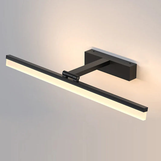 Contemporary bathroom wall light, black bathroom wall light, simple LED bathroom light, LED mirror bathroom light, contemporary LED wall lighting, black LED wall light, bathroom mirror wall light, LED wall light for bathroom, modern bathroom wall lighting, black LED mirror light
