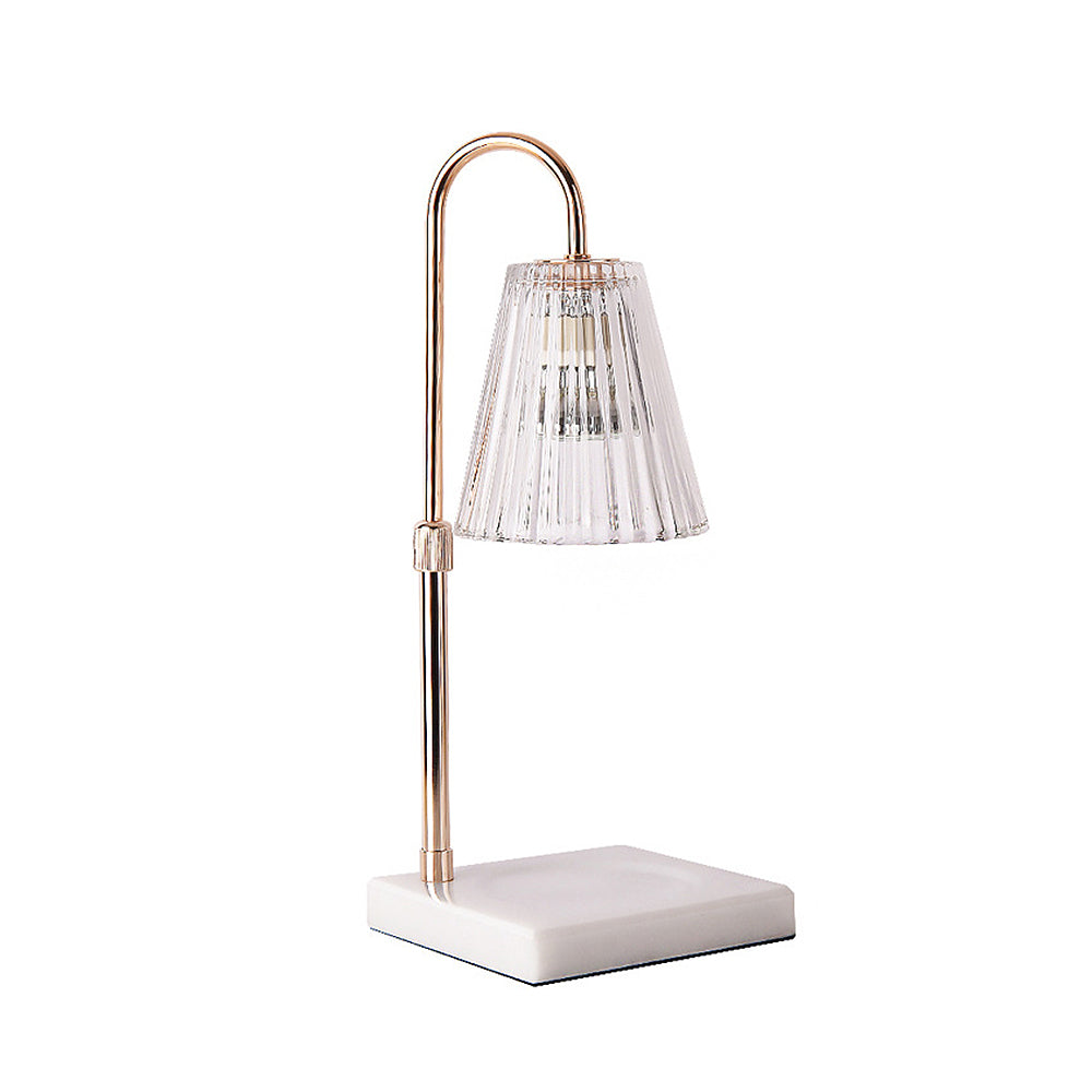 Contemporary Nordic Brown Glass Bedroom Candle Warmer Lamp