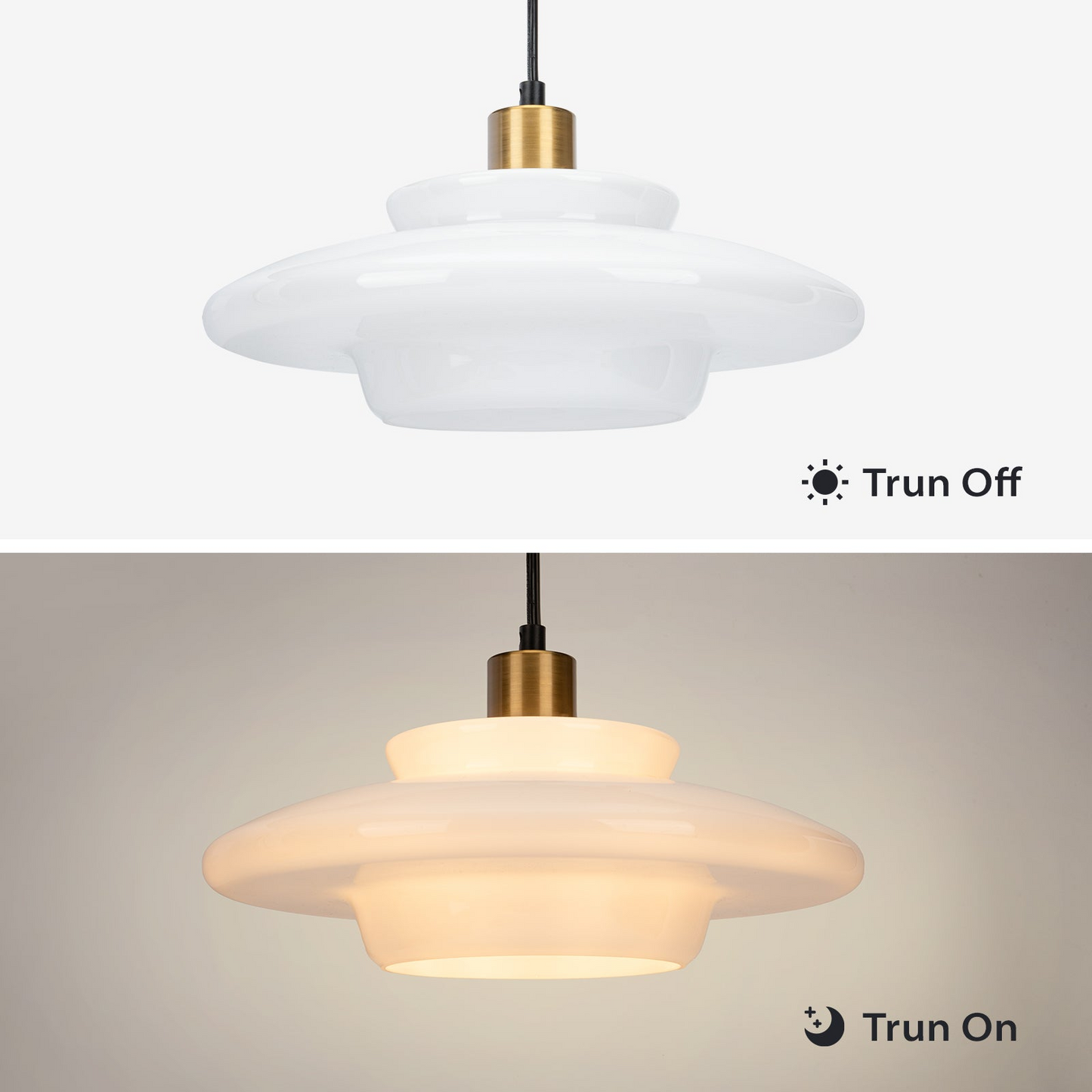 Mid Century Milk White Glass Pendant Hanging Light